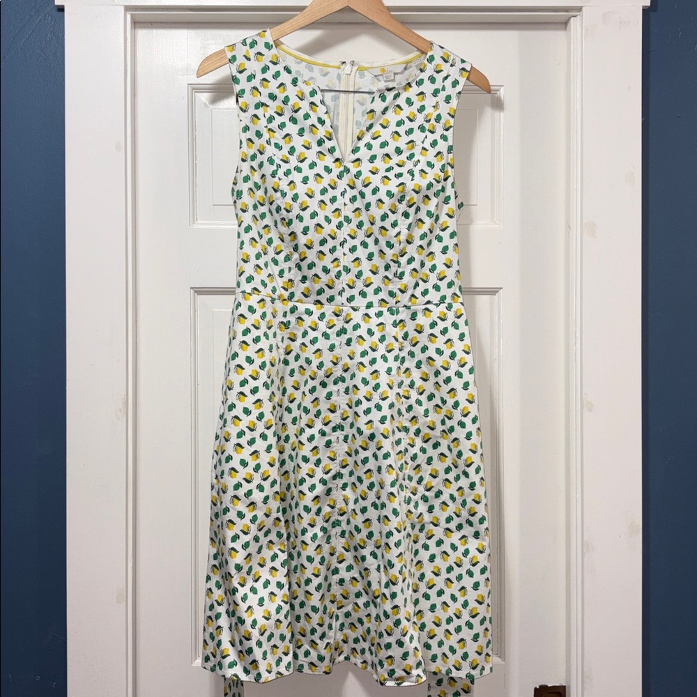 Boden Lemon Lime print Mischa dress - Picture 2 of 8